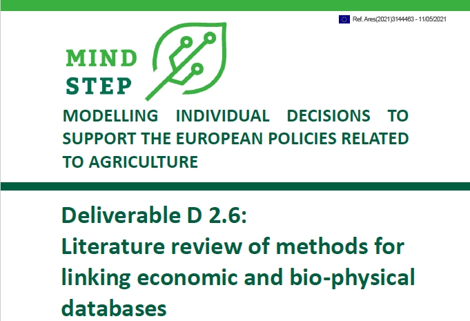 Deliverable D2.6: Literature review of methods for linking economic and bio-physical databases