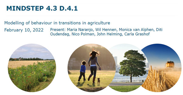 MIND STEP WORKSHOP: Modelling of behaviour in transitions in agriculture 